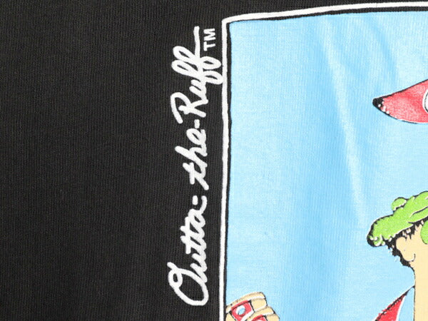 90s ジョーク イラスト プリント Tシャツ メンズ L 程 90年代 オールド アート キャラクター シングルステッチ ゴルフ ヘビーウェイト 黒