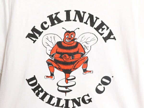 70s 80s USA製 企業 キャラクター イラスト プリント Tシャツ メンズ M 古着 70年代 80年代 ヴィンテージ  企業物 シングルステッチ 白 白T