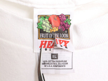 90s 00s ゾウ アート イラスト メッセージ プリント Tシャツ メンズ XL オールド 大きいサイズ 白 ヘビーウェイト 白Tシャツ アニマル 白T