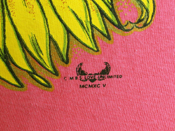 90s 陰陽 ひまわり アート イラスト プリント Tシャツ メンズ レディース XL 古着 オールド ヘビーウェイト シングルステッチ 大きいサイズ