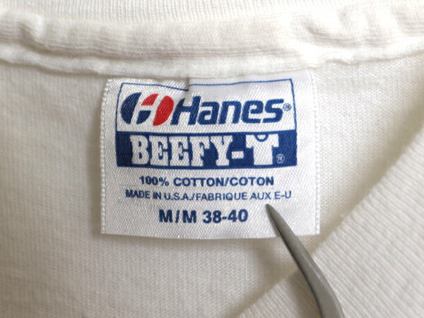 80s USA製 グラフィック イラスト プリント Tシャツ メンズ レディース S 程 オールド シングルステッチ ヘビーウェイト ヘインズ ホワイト