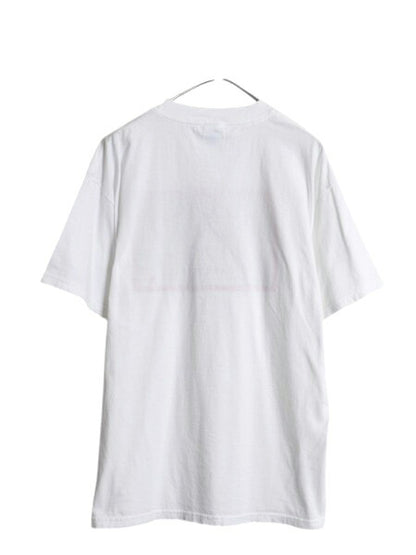 00s ネコ ドッグ フォト イラスト プリント Tシャツ メンズ レディース L オールド アニマル ヘビーウェイト 動物 SPCA 企業物 トップス 白
