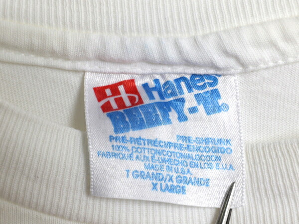 90s USA製 アート イラスト プリント Tシャツ メンズ XL オールド グラフィック ポップ スキー リゾート シングルステッチ 大きいサイズ 白