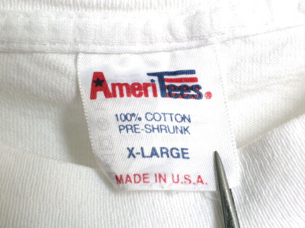 90s USA製 企業 イラスト キャラクター プリント Tシャツ メンズ XL / オールド グラフィック GTE VISA シングルステッチ 大きいサイズ 白