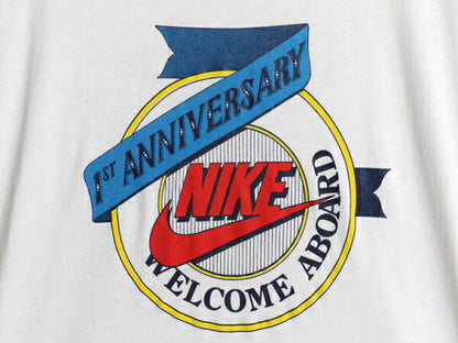 90s USA製 ナイキ スウッシュ ロゴ プリント Tシャツ メンズ XL オールド 初期 銀タグ 当時物 シングルステッチ グラフィック 大きいサイズ