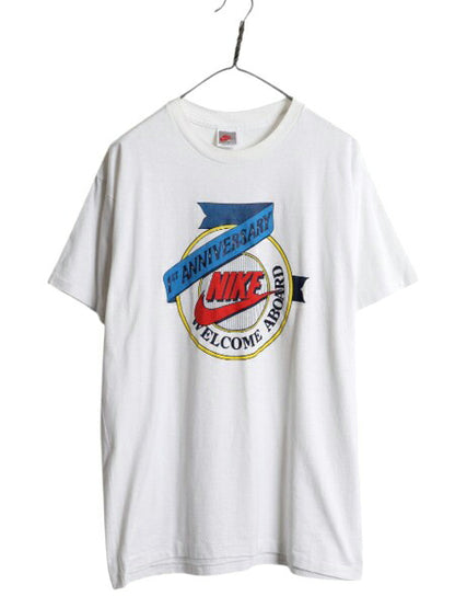 90s USA製 ナイキ スウッシュ ロゴ プリント Tシャツ メンズ XL オールド 初期 銀タグ 当時物 シングルステッチ グラフィック 大きいサイズ