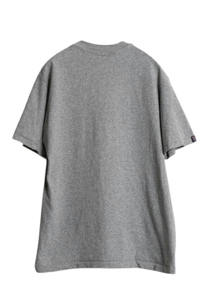 90s USA製 3段 カレッジ プリント 半袖 Tシャツ メンズ M / 古着 オールド シングルステッチ ヘビーウェイト ホッケー 霜降り 灰 スポーツ
