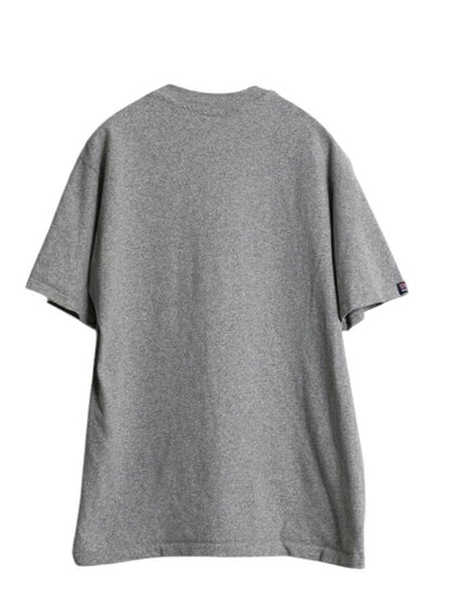 90s USA製 3段 カレッジ プリント 半袖 Tシャツ メンズ M / 古着 オールド シングルステッチ ヘビーウェイト ホッケー 霜降り 灰 スポーツ