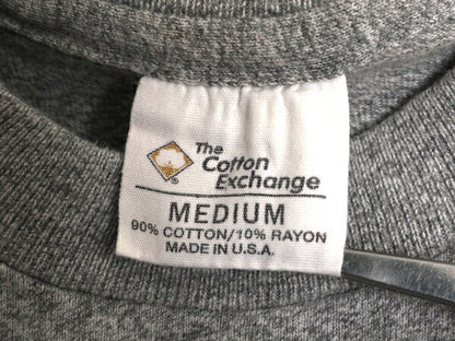 90s USA製 3段 カレッジ プリント 半袖 Tシャツ メンズ M / 古着 オールド シングルステッチ ヘビーウェイト ホッケー 霜降り 灰 スポーツ
