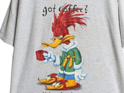 90s USA製 ウッドペッカー パロディー イラスト プリント Tシャツ メンズ レディース L / 古着 オールド キャラクター グラフィック 当時物