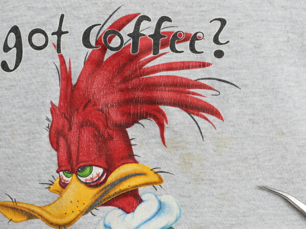 90s USA製 ウッドペッカー パロディー イラスト プリント Tシャツ メンズ レディース L / 古着 オールド キャラクター グラフィック 当時物