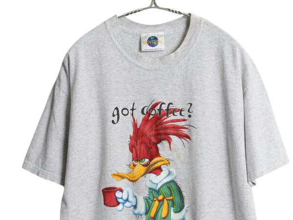 90s USA製 ウッドペッカー パロディー イラスト プリント Tシャツ メンズ レディース L / 古着 オールド キャラクター グラフィック 当時物