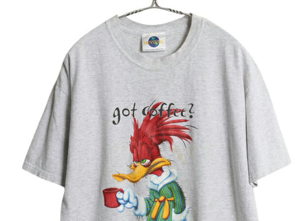 90s USA製 ウッドペッカー パロディー イラスト プリント Tシャツ メンズ レディース L / 古着 オールド キャラクター グラフィック 当時物