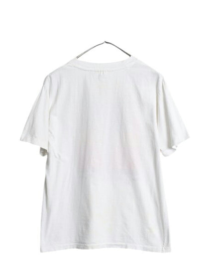 90s アート イラスト プリント Tシャツ メンズ レディース S 古着 オールド グラフィック ポップ リゾート シングルステッチ 半袖Tシャツ