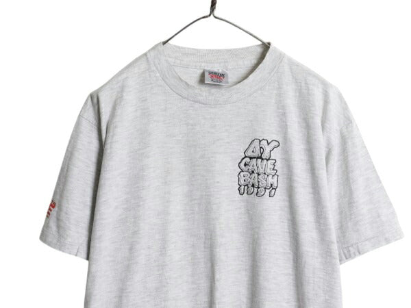 90s USA製 フリントストーン キャラクター イラスト プリント Tシャツ メンズ XL オールド カレッジ アニメ パロディ グラフィック 当時物