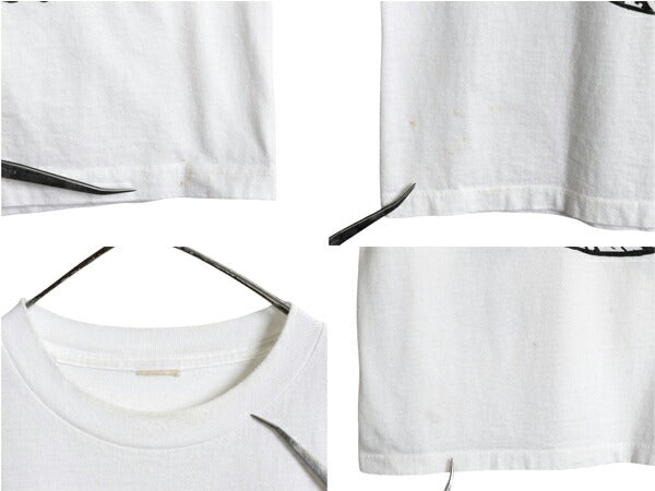 90s USA製 アート イラスト プリント Tシャツ メンズ XL 程 オールド グラフィック 自転車 ラスタ シングルステッチ 大きいサイズ ホワイト