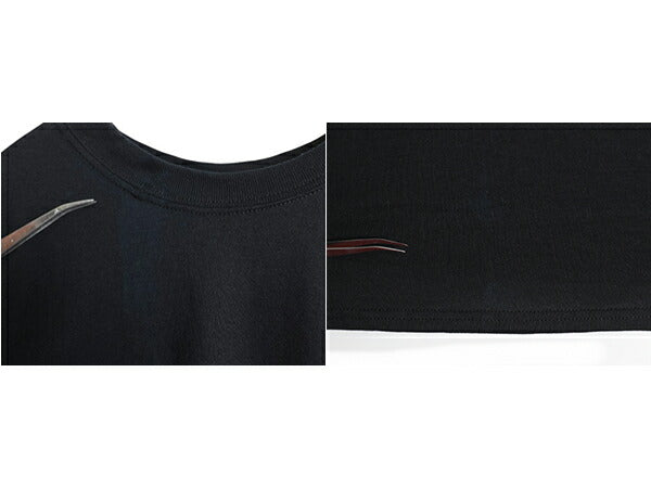 デッドストック ハーレー ダビッドソン 両面 プリント ポケット付き 半袖 Tシャツ メンズ L オフィシャル バイク イラスト ポケT スカル 黒