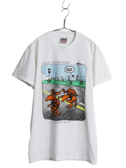 デッドストック 90s ジョーク イラスト プリント Tシャツ メンズ S グラフィック アニマル シングルステッチ ヘビーウェイト キャラクター