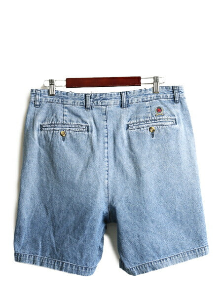 90s 00s ■ トミーヒルフィガー 2タック デニム ショートパンツ メンズ 34 / 古着 ジーパン ショーツ ハーフパンツ 短パン TOMMY HILFIGER