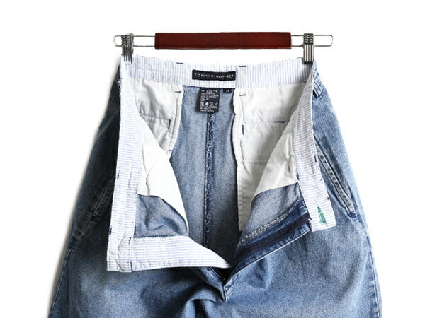 90s 00s ■ トミーヒルフィガー 2タック デニム ショートパンツ メンズ 34 / 古着 ジーパン ショーツ ハーフパンツ 短パン TOMMY HILFIGER