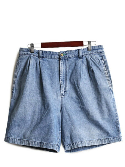 90s 00s ■ トミーヒルフィガー 2タック デニム ショートパンツ メンズ 34 / 古着 ジーパン ショーツ ハーフパンツ 短パン TOMMY HILFIGER