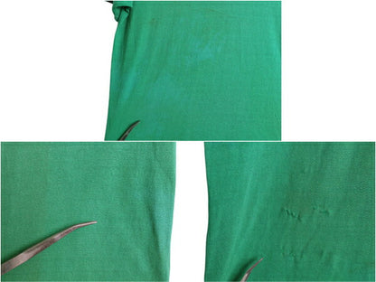 70s USA製 ラッセル 2段 プリント Tシャツ L 小さめ メンズ レディース M 程/ 古着 ヴィンテージ 金タグ 100% COTTON シングルステッチ 緑
