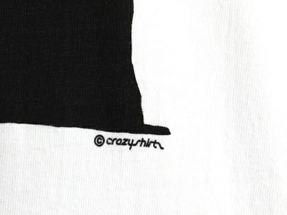 90s USA製 ウシ キャラクター イラスト プリント Tシャツ メンズ XL / 古着 オールド グラフィック ジョーク アニマル シングルステッチ 白