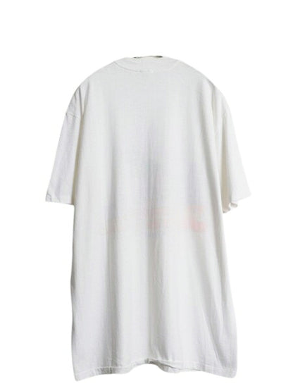 80s USA製 恐竜 キャラクター イラスト プリント Tシャツ メンズ XL ヴィンテージ サーフ グラフィック 大きいサイズ シングルステッチ 白