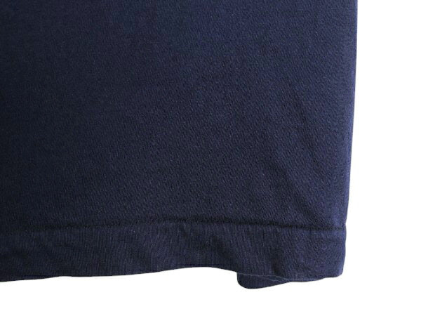 80s USA製 フルーツオブザルーム ポケット付き 無地 半袖 Tシャツ メンズ XL 小さめ L 程/ ヴィンテージ シングルステッチ ポケT 耳付き 紺