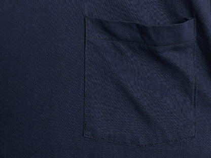 80s USA製 フルーツオブザルーム ポケット付き 無地 半袖 Tシャツ メンズ XL 小さめ L 程/ ヴィンテージ シングルステッチ ポケT 耳付き 紺