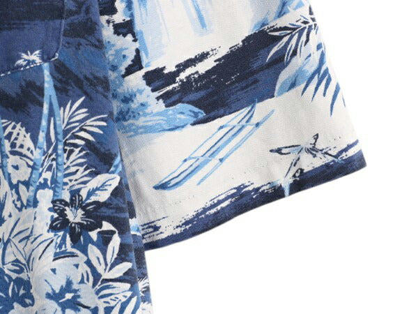 ポロ ラルフローレン ハワイアン 総柄 ポケット付き 半袖 Tシャツ メンズ XL アロハ ポケT イラスト グラフィック 大きいサイズ ボタニカル