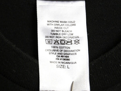 ハーレー ダビットソン 両面 プリント Tシャツ メンズ L / オフィシャル ヘビーウェイト バイク イラスト グラフィック リフレクター 黒