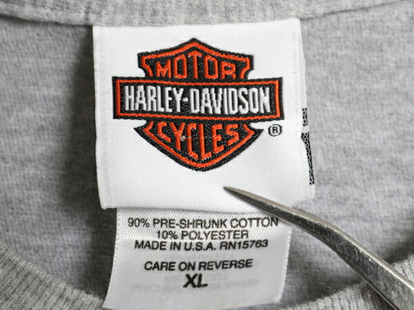 USA製 ハーレー ダビットソン 両面 プリント Tシャツ メンズ XL / 古着 オフィシャル ヘビーウェイト バイク アート イラスト グラフィック