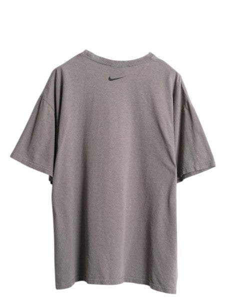 雰囲気系 00s ナイキ ビッグ スウッシュ プリント 半袖 Tシャツ メンズ XL 古着 オールド 大きいサイズ ロゴ チャコール グレー カットソー