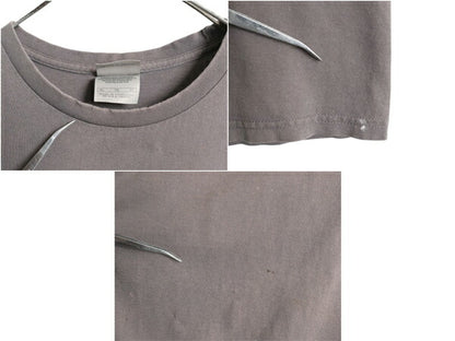 雰囲気系 00s ナイキ ビッグ スウッシュ プリント 半袖 Tシャツ メンズ XL 古着 オールド 大きいサイズ ロゴ チャコール グレー カットソー