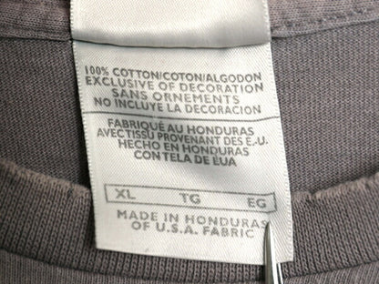 雰囲気系 00s ナイキ ビッグ スウッシュ プリント 半袖 Tシャツ メンズ XL 古着 オールド 大きいサイズ ロゴ チャコール グレー カットソー