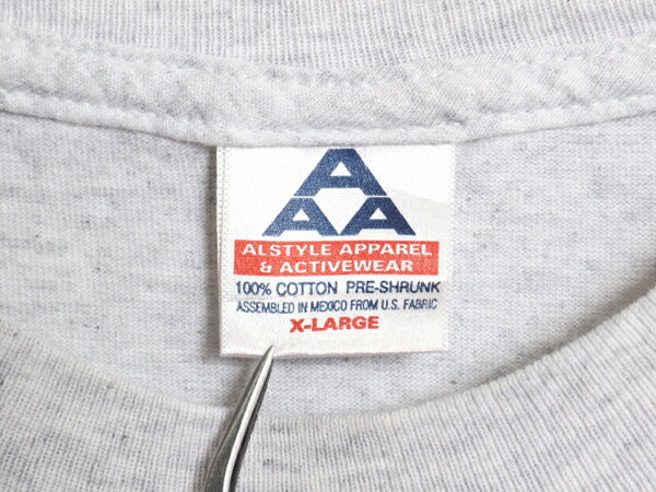 90s ネコ イラスト プリント Tシャツ メンズ レディース XL オールド アニマル 猫 ジョーク グラフィック ヘビーウェイト 大きいサイズ 灰