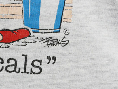90s USA製 ジョーク イラスト プリント Tシャツ メンズ L / オールド グラフィック アート シングルステッチ ヘビーウェイト キャラクター
