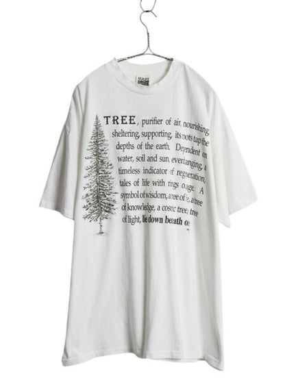 90s USA製 MAZE メッセージ イラスト プリント Tシャツ メンズ XL 古着 オールド グラフィック アート ヘビーウェイト シングルステッチ 白