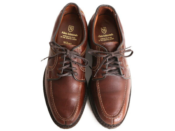 ほぼ デッドストック USA製 アレンエドモンズ Uチップ レザー シューズ 51/2 23.5cm Allen Edmonds WILBERT 本革 革靴 外羽根 ラバーソール