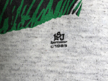 80s USA製 ブタ アート イラスト 両面 プリント Tシャツ メンズ XL 小さめ L 程/ ヴィンテージ アニマル グラフィック シングルステッチ 灰