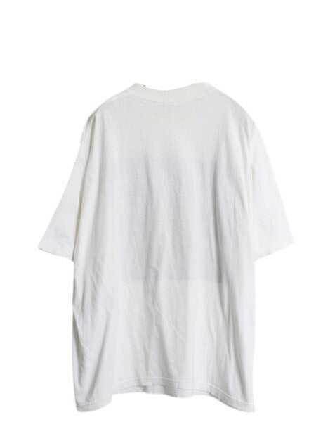 90s アート イラスト プリント Tシャツ メンズ XXL 小さめ XL / オールド グラフィック 大きいサイズ ヘビーウェイト カットソー 当時物 白