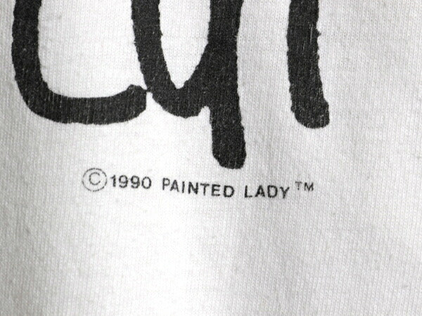 90s USA製 メッセージ イラスト プリント Tシャツ メンズ レディース L 古着 オールド アニマル ネコ シングルステッチ ヘビーウェイト 白
