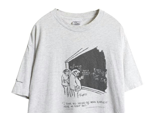 80s ジョーク アート イラスト プリント Tシャツ メンズ L 古着 ヴィンテージ ヘビーウェイト メッセージ グラフィック キャラクター 漫画