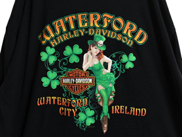 USA製 ハーレー ダビットソン 両面 プリント Tシャツ メンズ XXL / 古着 オフィシャル グラフィック バイク イラスト 大きいサイズ 2XL 黒