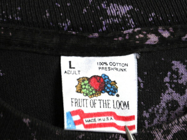 90s USA製 ボタニカル アート イラスト プリント Tシャツ メンズ L オールド グラフィック シングルステッチ フラワー オールオーバー 総柄