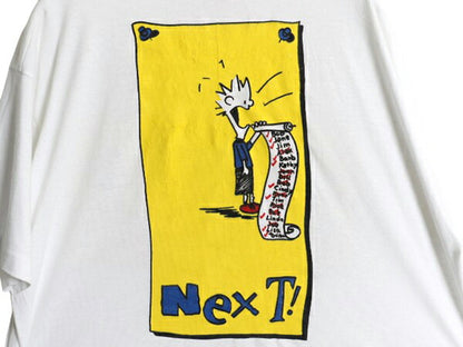 90s USA製 ジョーク キャラクター イラスト プリント Tシャツ XL 古着 オールド メッセージ コミック グラフィック 大きいサイズ 当時物 白