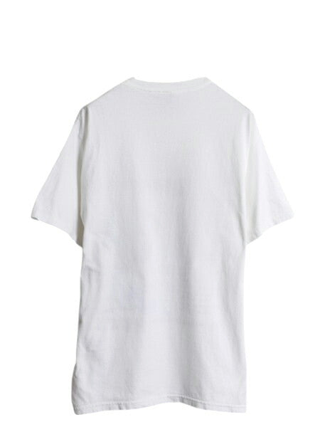 00s ジョーク キャラクター イラスト プリント Tシャツ メンズ M / 古着 オールド メッセージ グラフィック ヘビーウェイト 白 カットソー