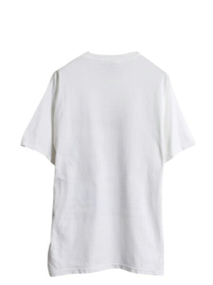 00s ジョーク キャラクター イラスト プリント Tシャツ メンズ M / 古着 オールド メッセージ グラフィック ヘビーウェイト 白 カットソー