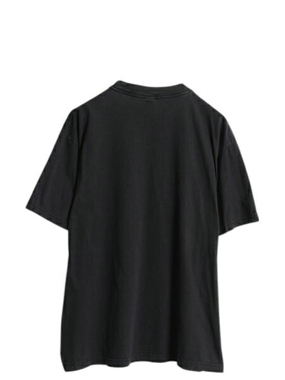 90s パリ エッフェル塔 アート イラスト プリント Tシャツ メンズ L / 古着 オールド グラフィック ヘビーウェイト スーベニア 黒 当時物